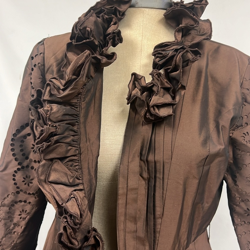 Chez Vouzde France long sleeves Ruffle jacket - Picture 8 of 15